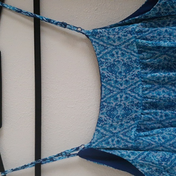 Faded Glory Teal, Royal and White Blue Tank (#12) - Picture 4 of 7